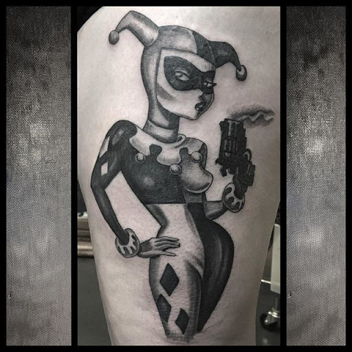 Explore woman leg tattoo ideas, creative tattoo ideas in Anaheim, available at Torch Tattoo