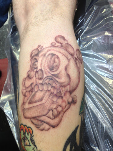 Explore shin tattoo ideas male, creative tattoo ideas in Atlanta, available at Alien Touch Tattoo Inc