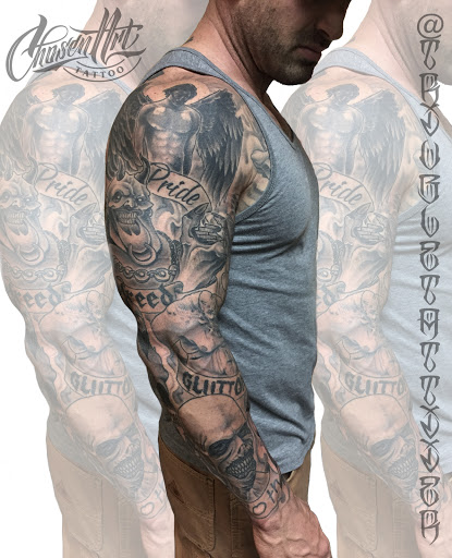 Explore no weapon formed against me shall prosper tattoo ideas, creative tattoo ideas in Glendale, available at Chosen Art Tattoo