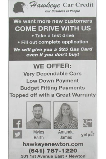 Used Car Dealer «Hawkeye Car Credit», reviews and photos, 301 1st Ave E, Newton, IA 50208, USA
