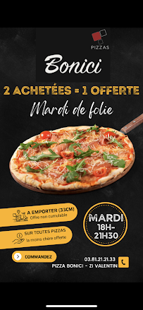 Pizzeria Pizza Bonici Valentin - Pizzeria châtillon le duc à Châtillon-le-Duc (le menu)