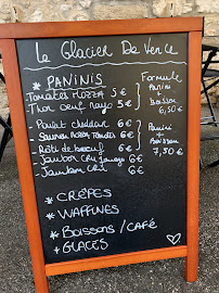 Menu du Le Glacier de Vence à Vence