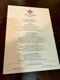 Restaurant portugais Casa Mateus à Sesimbra - menu / carte