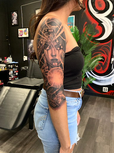Explore camper tattoo ideas, creative tattoo ideas in Silver City, available at Independent Ink Tattoo