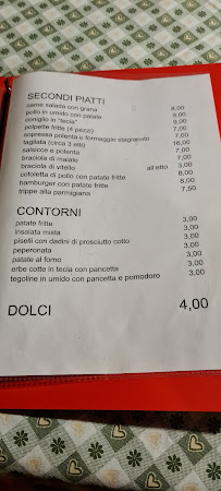 Osteria Casa di Campagna à Bassano del Grappa menu