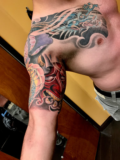 Explore halloween pumpkin tattoo ideas, creative tattoo ideas in Addison, available at Cat Tattoo