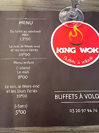 Restaurant de type buffet King Wok à Wattignies - menu / carte