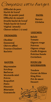 Les Burgers de Camille à Maubec carte