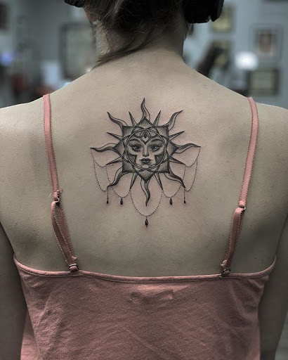 Explore vertical tattoo ideas, creative tattoo ideas in Norwalk, available at Organic Ink Tattoo