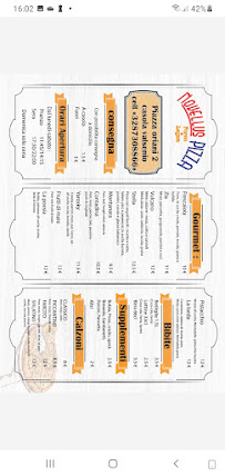 Menu du Novellus Pizza à Casola Valsenio