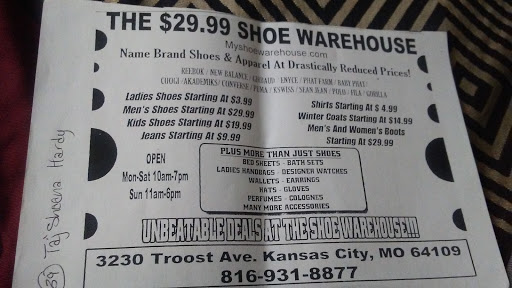 Shoe Store «Shoe Warehouse», reviews and photos, 3230 Troost Ave, Kansas City, MO 64109, USA