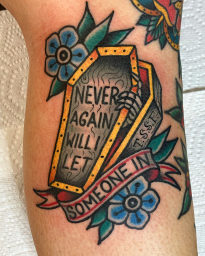 Explore alpha omega tattoo ideas, creative tattoo ideas in Libertyville, available at Art With Atattooed
