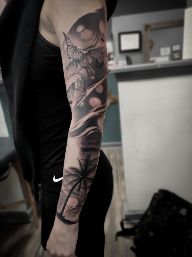 Explore timepiece tattoo ideas, creative tattoo ideas in Goose Creek, available at Red Kirin Tattoo