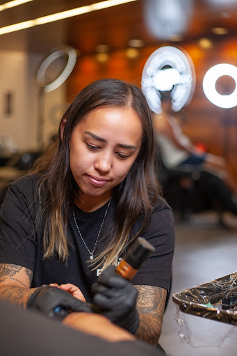 Explore boyfriend name tattoo ideas on chest, creative tattoo ideas in Honolulu, available at Black Palette Tattoo & Piercing