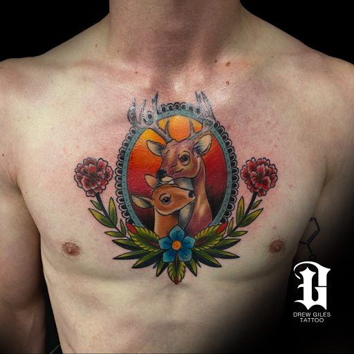 Explore stillborn tattoo ideas, creative tattoo ideas in Addison, available at Cat Tattoo
