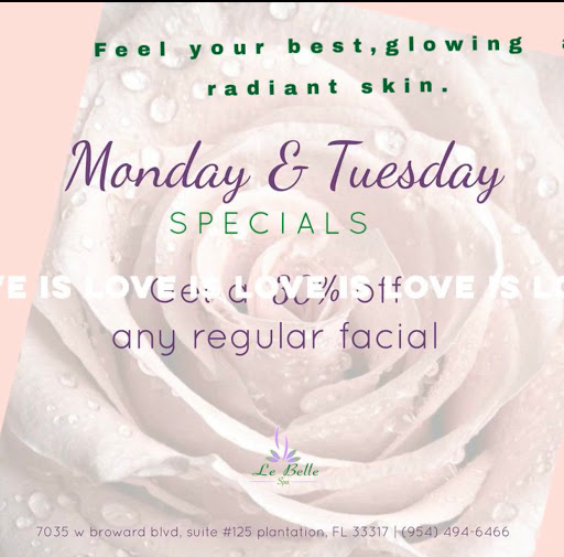 Day Spa «Le Belle SPA», reviews and photos, 7035 W Broward Blvd #125, Plantation, FL 33317, USA
