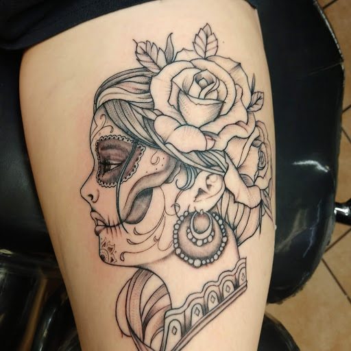 Explore strong woman tattoo ideas, creative tattoo ideas in Rapid City, available at Convicted Designs Tattoo & Piercing