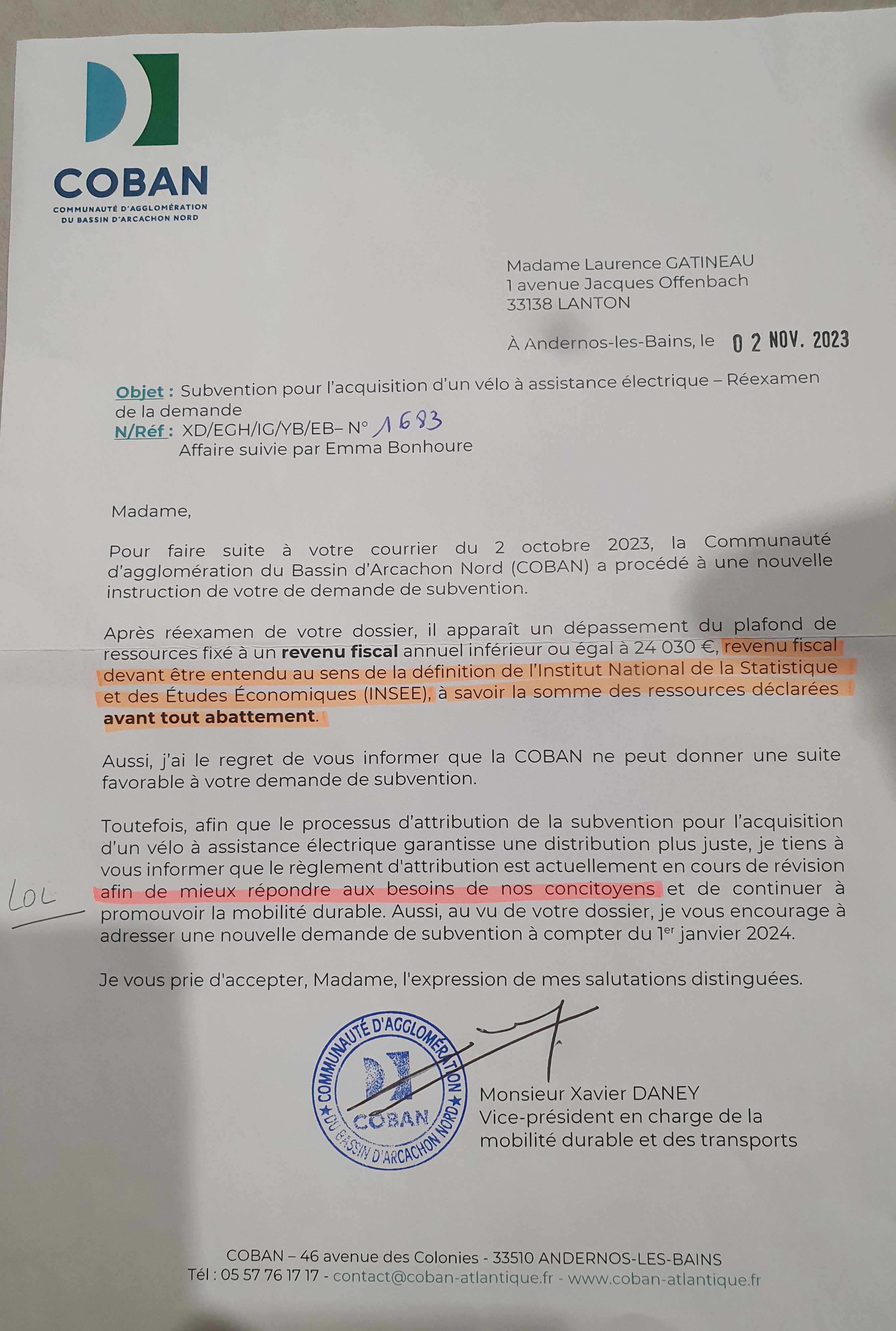 Photo n° 2 de l'avis de Laurence.a fait le 14/11/2023 à 17:08