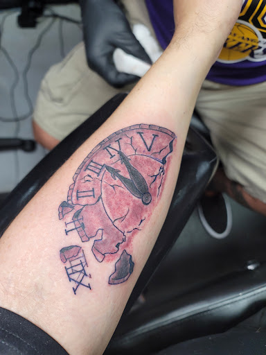 Explore military sleeve tattoo ideas, creative tattoo ideas in San Angelo, available at Deadicated Tattoo & Piercing Studio
