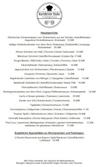 Menu du Karlsfelder Stubn à Karlsfeld