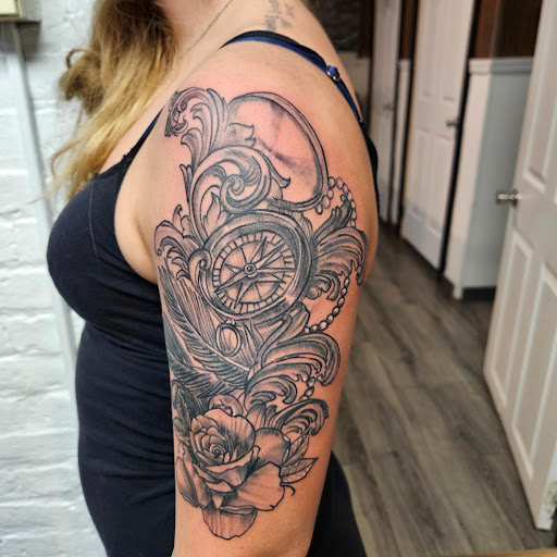 Explore father daughter matching tattoo ideas, creative tattoo ideas in Cumberland, available at Queen City Ink