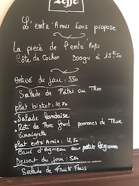 Menu du L'Entr'Amis à Marly-le-Roi