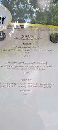 Restaurant Waldschenke zur eisernen Weinkarte à Bernkastel-Kues menu