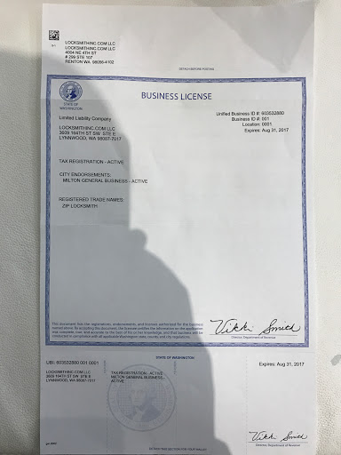 Locksmith «Zip Locksmith», reviews and photos, 3609 164th St SW STE E, Lynnwood, WA 98087, USA