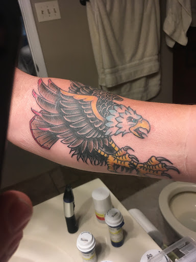 Explore outer space tattoo ideas, creative tattoo ideas in Jonesboro, available at Black Arrow Tattoo