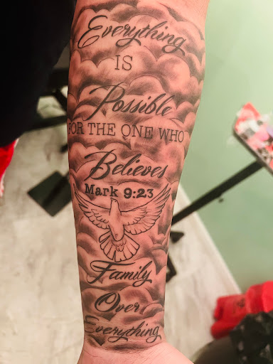 Find angel tattoo ideas for females for your next unique tattoo in Warner Robins at Pen & Portrait Tattoos