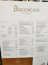 Boccaccio à Nice menu
