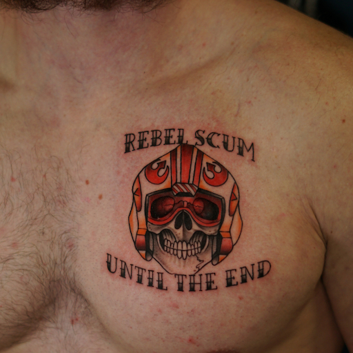Explore dog outline tattoo ideas, creative tattoo ideas in Los Alamitos, available at Mr. Inkwells Classy Tattoos