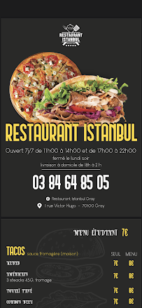 Restaurant Restaurant Istanbul à Gray (la carte)