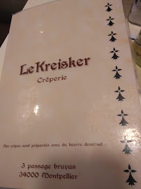 Crêperie Crêperie Le Kreisker à Montpellier - menu / carte