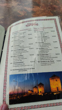 Restaurant grec Restaurant Olymphos à Tönning (le menu)