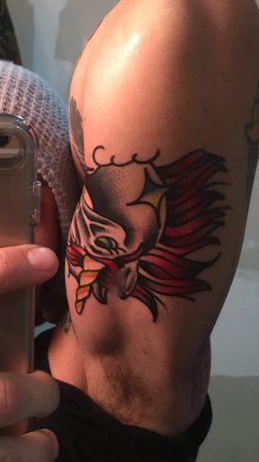 Explore tattoo ideas for a name cover up, creative tattoo ideas in Riverview, available at Hardline Tattoo Co.