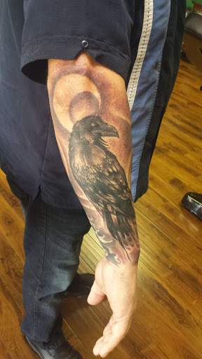 Explore name tattoo placement ideas, creative tattoo ideas in Riverside, available at The Madd Tatterz Tattoo Parlor