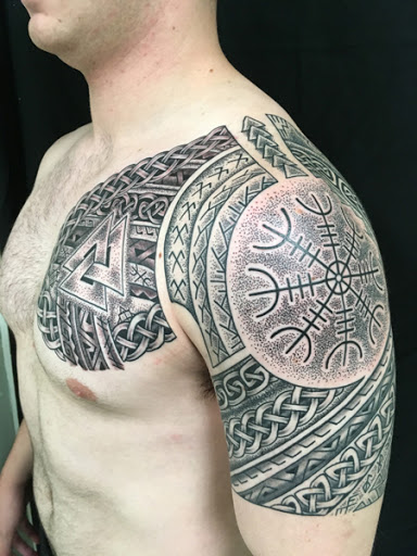 Explore arch angel tattoo ideas, creative tattoo ideas in Strasburg, available at Champion Tattoo Company