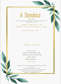 A Dondoca em Alcabideche menu n° 2