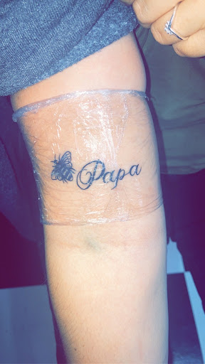 Explore cherry blossom tattoo ideas, creative tattoo ideas in Corpus Christi, available at Purple Ink - Tattoo & Piercing Studio