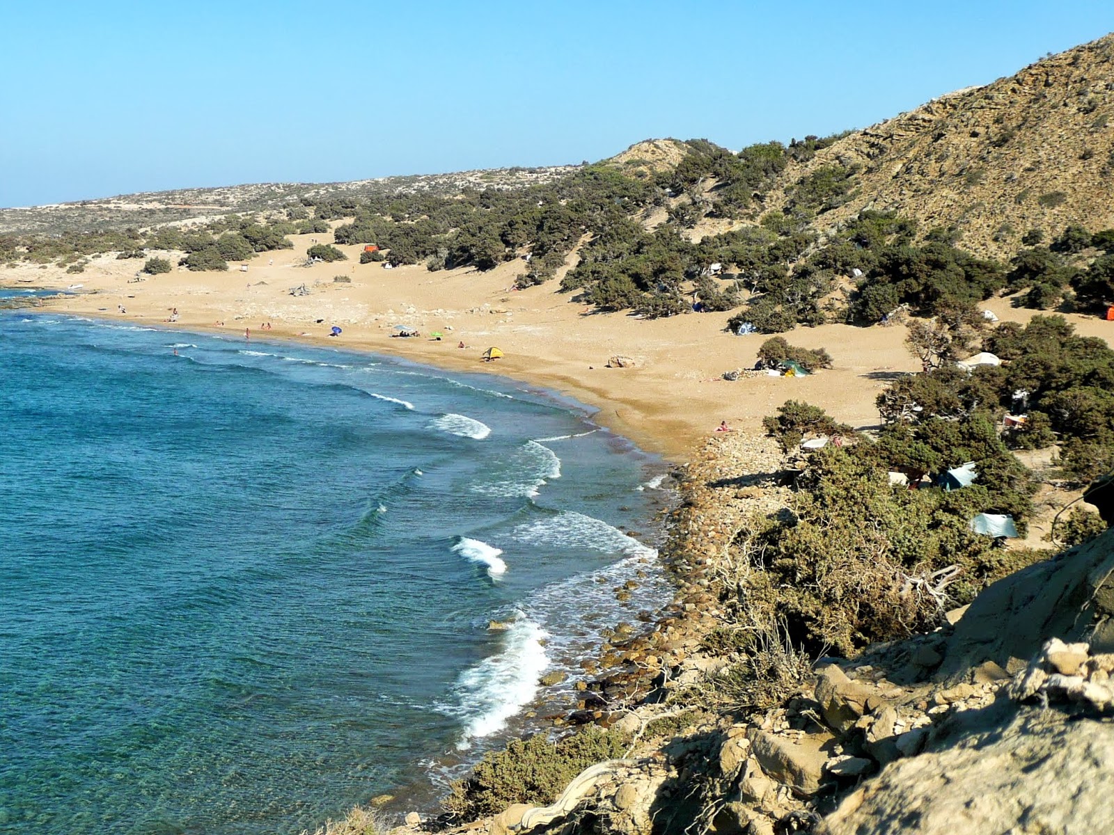 Foto av Agios Ioannis med ljus fin sand yta