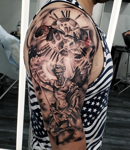 Explore angel number tattoo ideas, creative tattoo ideas in Astoria, available at INKSTINCT NYC