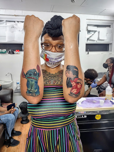 Explore nirvana tattoo ideas, creative tattoo ideas in Milwaukee, available at West Allis Tattoo & Gallery Tattoo Shop Milwaukee