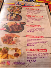 Menu du La Tabernita à Paris