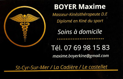Kinésithérapeute à domicile - Maxime BOYER à Saint-Cyr-sur-Mer