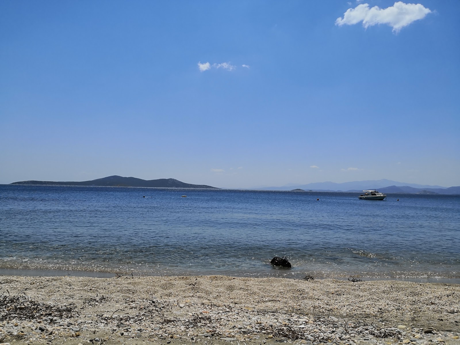 Delissos beach'in fotoğrafı açık yeşil su yüzey ile
