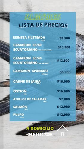 Opiniones de Almares pescados y mariscos en Arica - Marisquería
