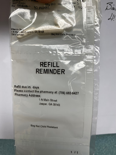 Pharmacy «Jasper Drug Store», reviews and photos, 1 N Main St, Jasper, GA 30143, USA