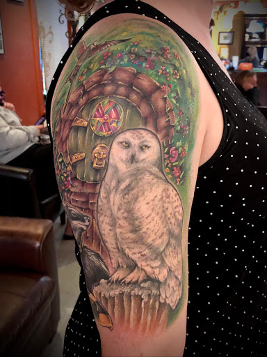 Explore black tattoo ideas for men, creative tattoo ideas in Roanoke, available at Asylum Studios