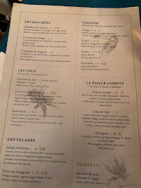Uma Nota à Paris menu